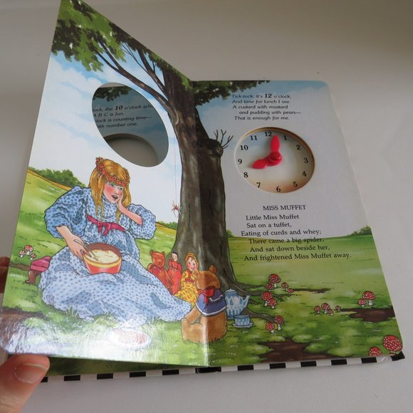 The Real Mother Goose CLOCK BOOK time telling 1984 hardcover book - Picture 7 of 11